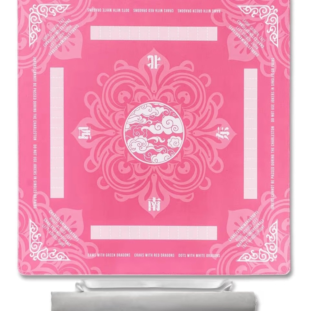Pink Mahjong Mat With Carry Bag